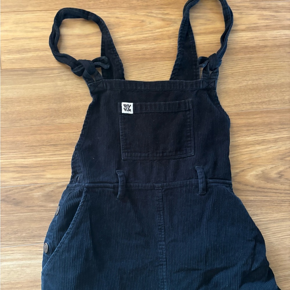 Lucy & Yak Black Corduroy Overalls